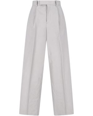 Jil Sander High-Waisted Tailored Wide-Leg Trousers - White