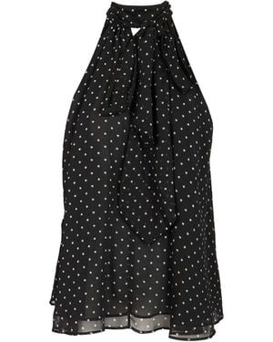 ROTATE BIRGER CHRISTENSEN Polka Dot Top - Black