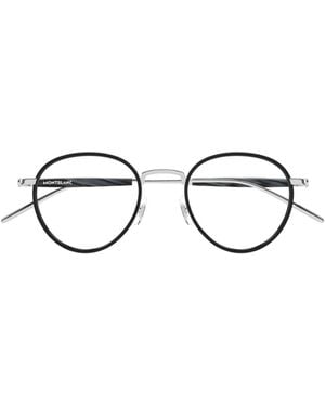 Montblanc Eyewear Oval Frame Glasses - White