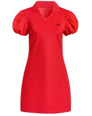 adidas Originals Balloon Sleeves Dress - Red