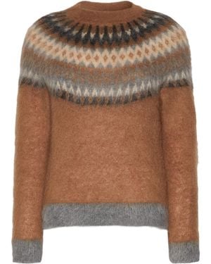 Max Mara Studio Brushed Jacquard Sweater - Brown