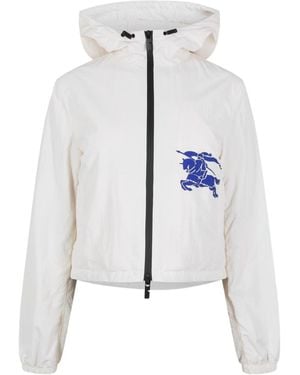 Burberry Equestrian Knight Design Casual Jacket - White