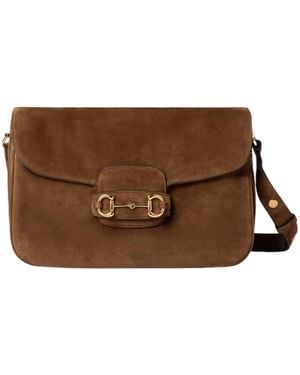 Gucci Horsebit 1955 Aura Medium Shoulder Bag - Brown