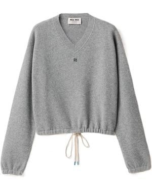 Miu Miu Wool And Cashmere Jumper - Grey