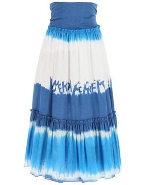 Alberta Ferretti Tie Dye Midi Skirt - Blue