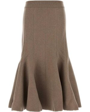 Bottega Veneta Pleated Skirt - Brown
