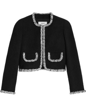 Celine Embroidered Icone Jacket - Black