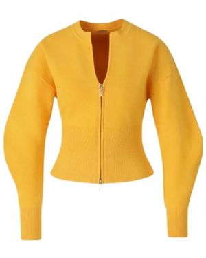 Cult Gaia Zip-Fastening Cardigan - Yellow