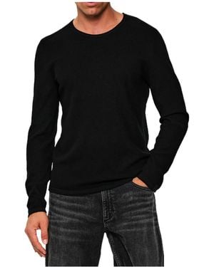 Rag & Bone Textured Crew Neck Knitted Jumper - Black
