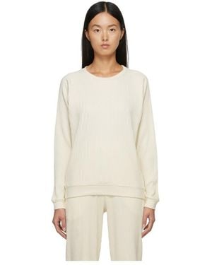 Baserange Crew Neck Ribbed Sweatshirt - White