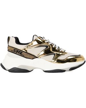 Steve Madden Meshpanel Metallic Chunky Trainer - White