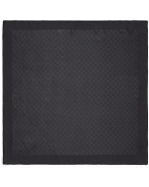 Gucci Monogrammed Twill Scarf - Black