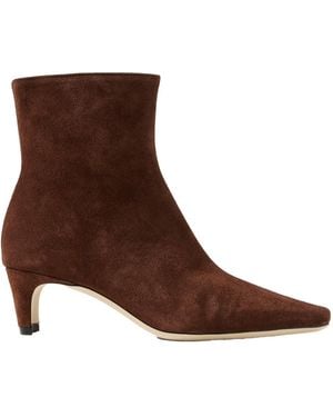 STAUD Suede Ankle Boots - Brown