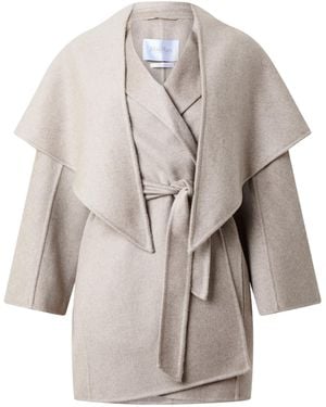 Max Mara Mxm Detto Pea Coat - Natural