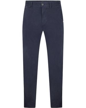 BOSS Solid Color Casual Pants - Blue