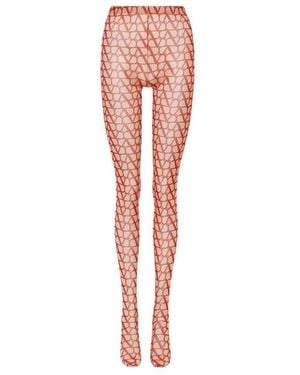 Valentino Toile Iconographe All-Over Patterned Tights - White