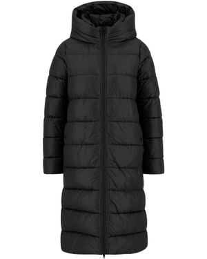 Barbour Olivios Lightweight Hooded Long Puffer Jacket - Black
