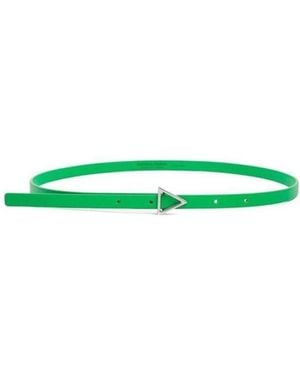 Bottega Veneta Triangle-Buckle Thin Belt - Green