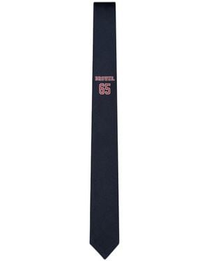 Thom Browne Logo-Jacquard Silk Tie - Blue