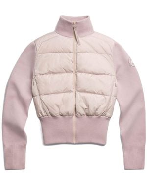 Canada Goose Hybridge Wide Quilt Knit Jacket Tonal Disc - Pink