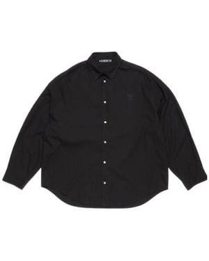 Acne Studios Logo-Embroidered Shirt - Black