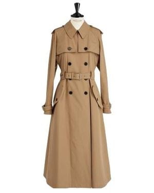 Dior Christian Double-Breasted Belted Coat - Natural