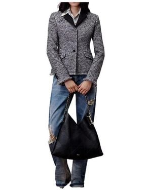 Dior Medium Initials Hobo Bag - Black