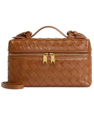 Bottega Veneta Bang Bang Zipped Vanity Case - Brown