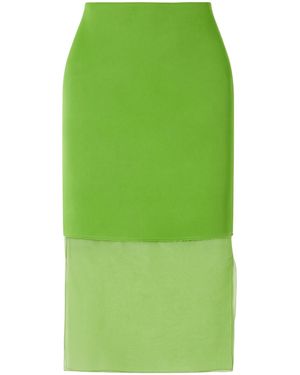 KHAITE Sybil Tiered Skirt - Green