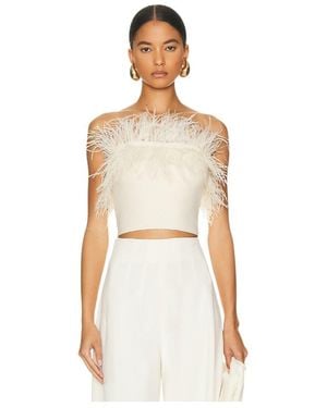 STAUD Trimmed Top - White