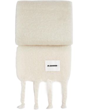 スカーフ JIL SANDER Woman Scarf White J40TE0118J40041 100 Jil Sander Outlet: Neck scarf woman - White | Jil Sander