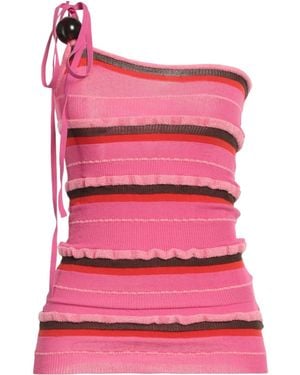Jacquemus One Shoulder Vest - Pink