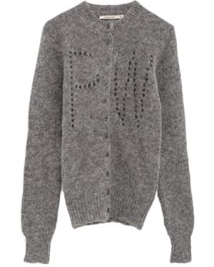 Paloma Wool Dove Cut-Out Cardigan - Gray