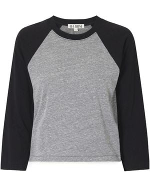 ÉTERNE Two-Tone Jersey T-Shirt - Black