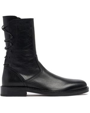 Ann Demeulemeester Laceup Ankle Boots - Black