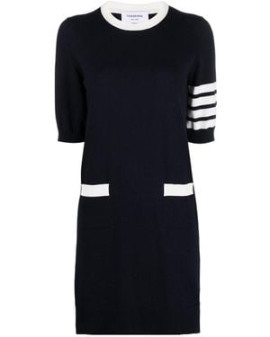 Thom Browne Hector Embroidered Mini Dress - Black