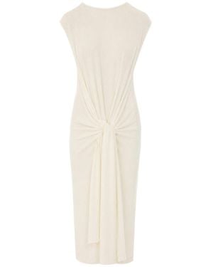 TOTEME Totême Tie-Waist Jersey Dress - White