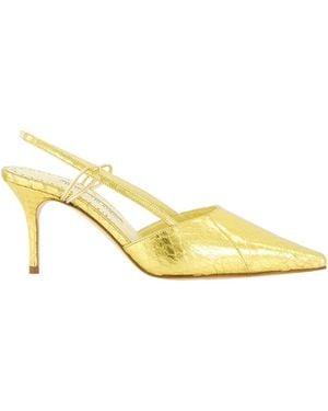 Manolo Blahnik 70Mm Touki Slingback Pumps - Metallic