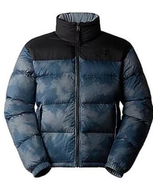 The North Face Logo-Embroidered Puffer Jacket - Blue