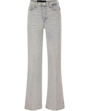 7 For All Mankind Modern Dojo Flare Jeans - Grey