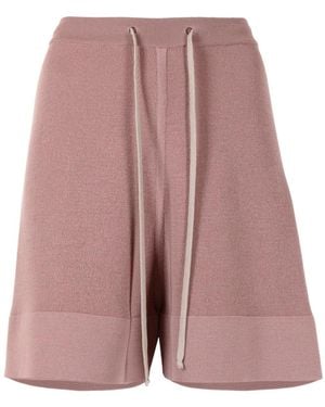 Rick Owens Knee-Length Knitted Shorts - Purple