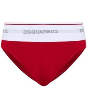 DSquared² Logo Briefs - Red