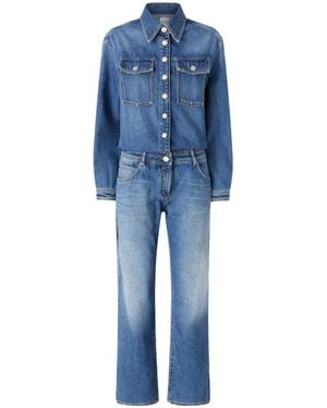 Pinko Long Denim Overalls - Blue