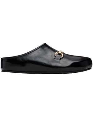 Marine Serre Smooth Leather Ms Slip-On Loafers - Black