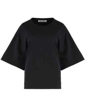 DARKPARK Crew Neck Pleated T-Shirt - Black