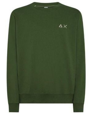 Sun 68 Logo-Embroidered Crewneck Sweatshirt - Green