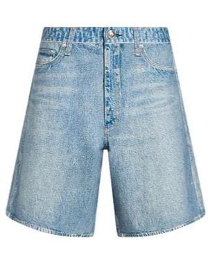 Rag & Bone Light-Colored Denim Shorts - Blue