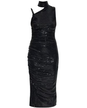 Versace Jeans Couture Sequinned High-Neck Dress - Black