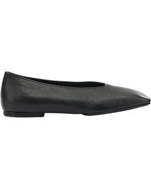 Rick Owens Leather Ballet Flats - Black