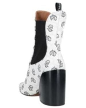 Chloé Embroidered Block-Heel Ankle Boots - Black